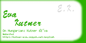 eva kutner business card